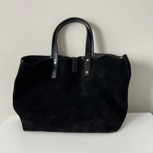 Tiffany & Co Reversible Black Suede/Leather Tote Bag (Small) - Picture 2 of 15